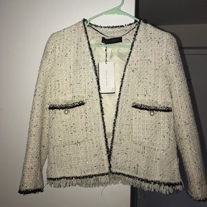 Zara women's tweed blazer