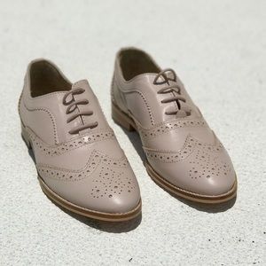 ASOS Nude Leather Oxfords