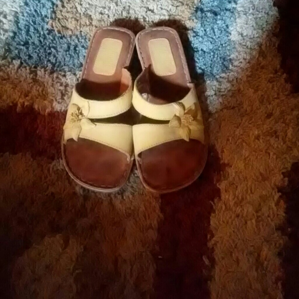 Tsonga yellow mustard upper sandals