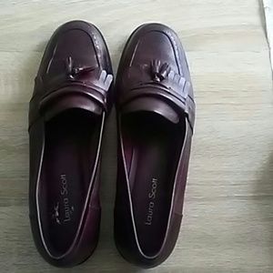 Laura Scott MARSHALL Burgundy loafers size 11