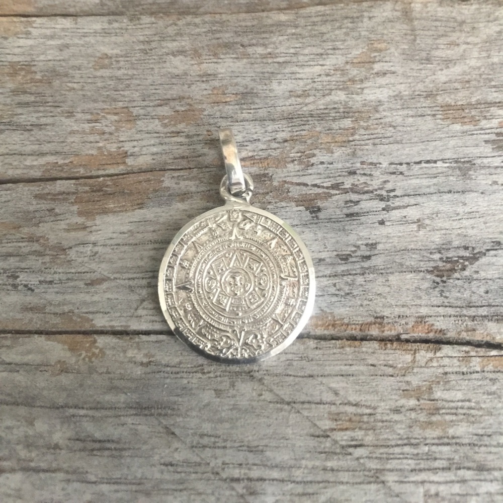 Mayan Calendar Sterling Pendant