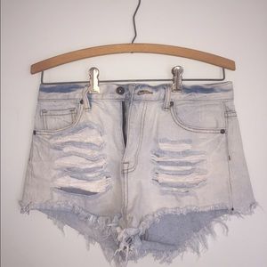 Forever 21 high wasted jean shorts