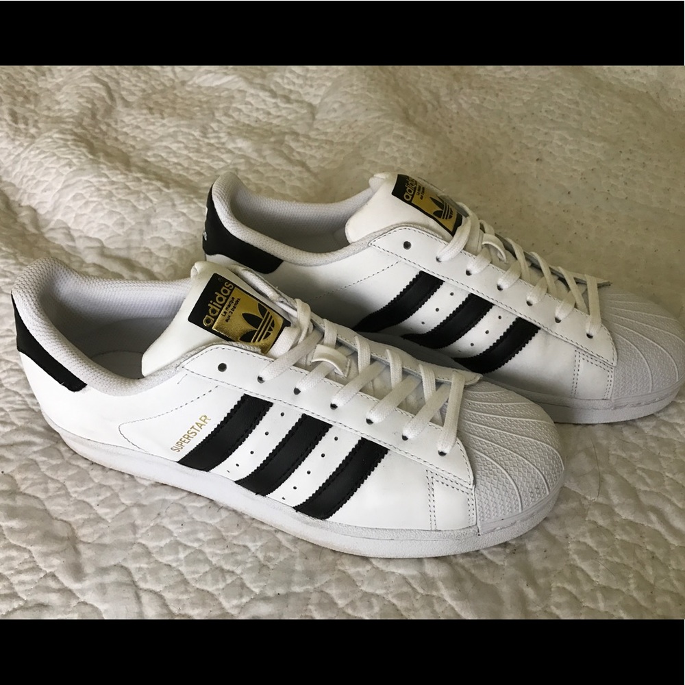 Adidas Superstars Men's 9.5 Women's 11 or 11.5