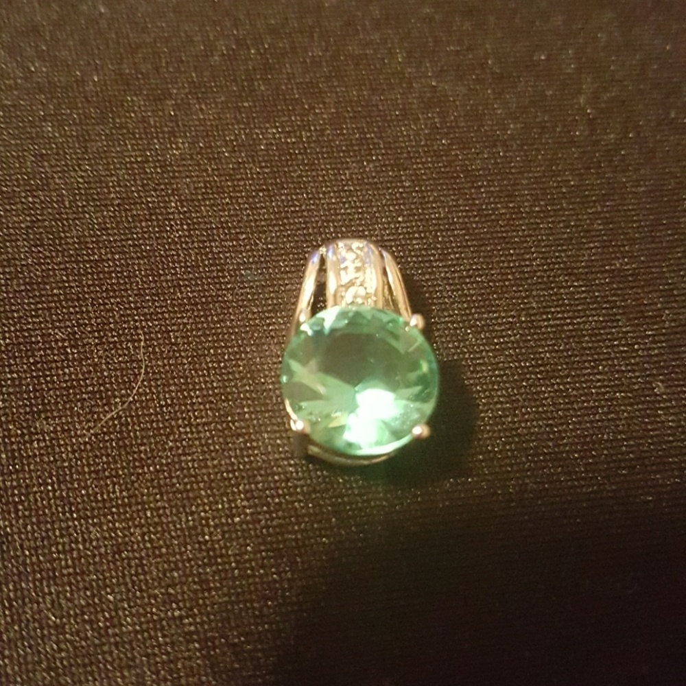 Aquamarine necklace charm