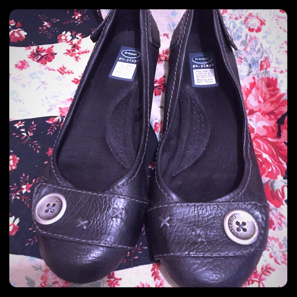 Dr scholls black flats