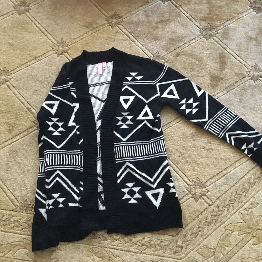 Aztec print cardigan
