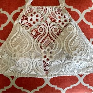 white mesh bikini top