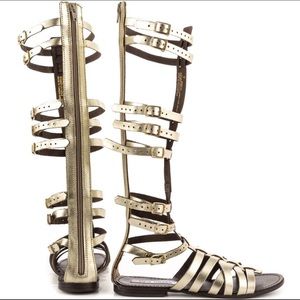 Sparta gold gladiator sandals
