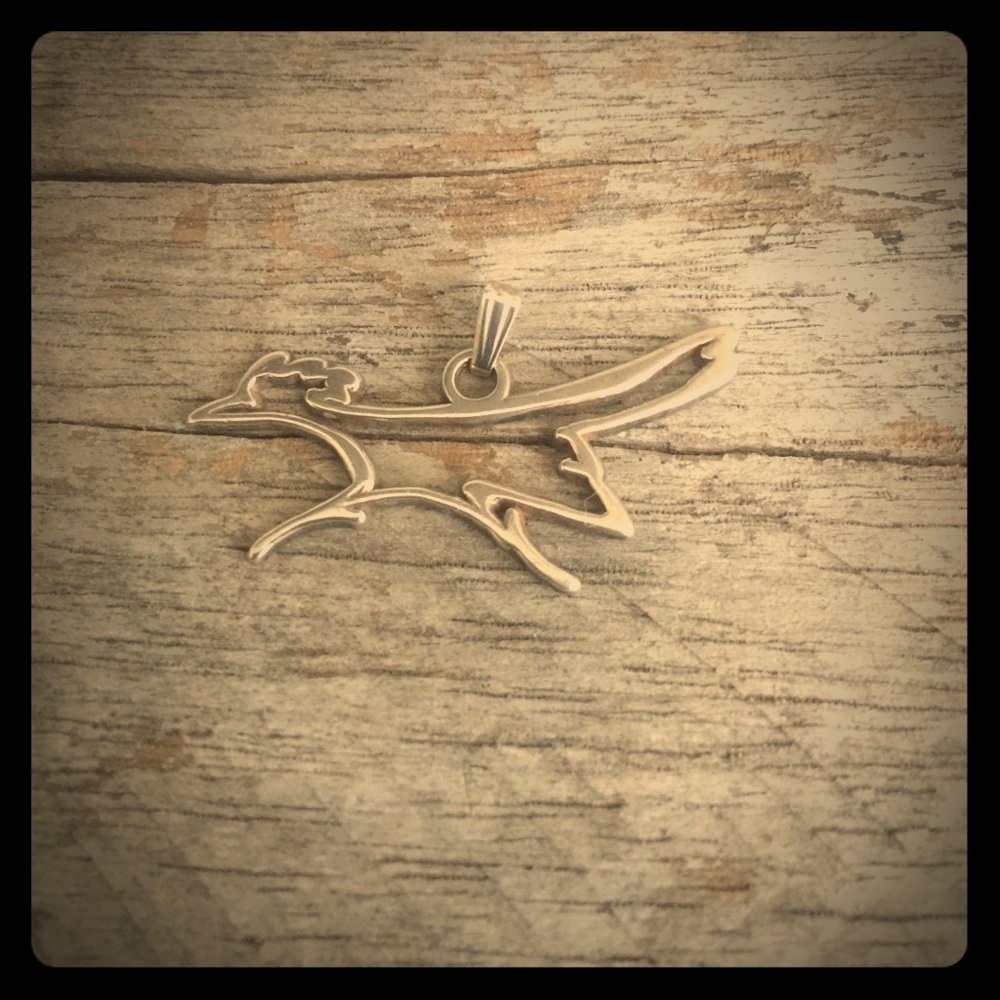 Sterling Silver Roadrunner Pendant