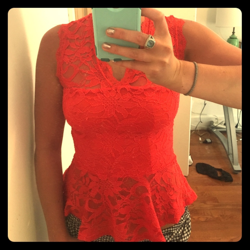 Love Culture Lace Peplum top