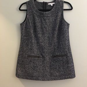 Cece herringbone sleeveless top