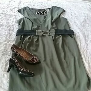 Cross bodice sheath dress