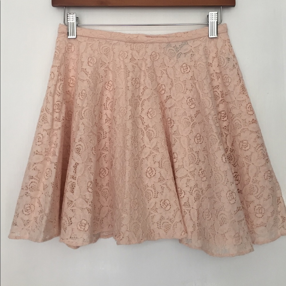 Blush Pink Soft Lace Skirt