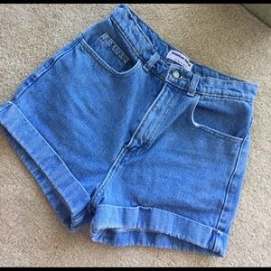 American apparel jean shorts