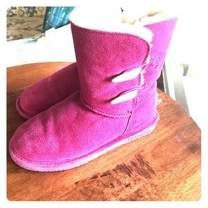 Magenta short boots