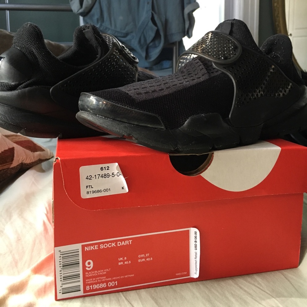 NIKE SOCK DART TRIPLE BLACK