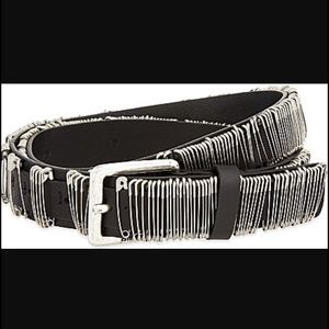 Diesel Safety Pin Leather Belt