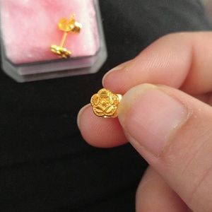 10k pure gold earring Saudi gold