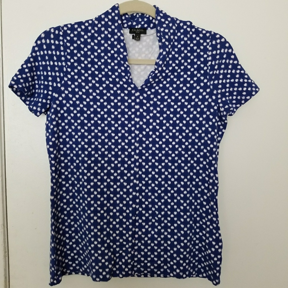 [TALBOTS] V-neck blouse.