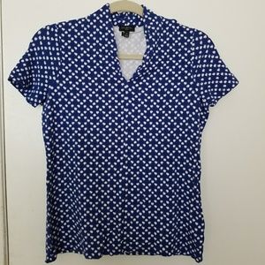 [TALBOTS] V-neck blouse.