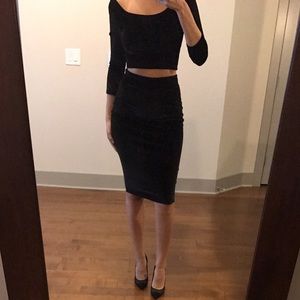 Velvet two piece outfit!