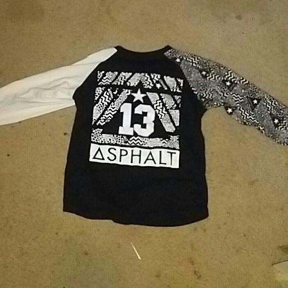Black /White. Asphalt long tee - Picture 1 of 1
