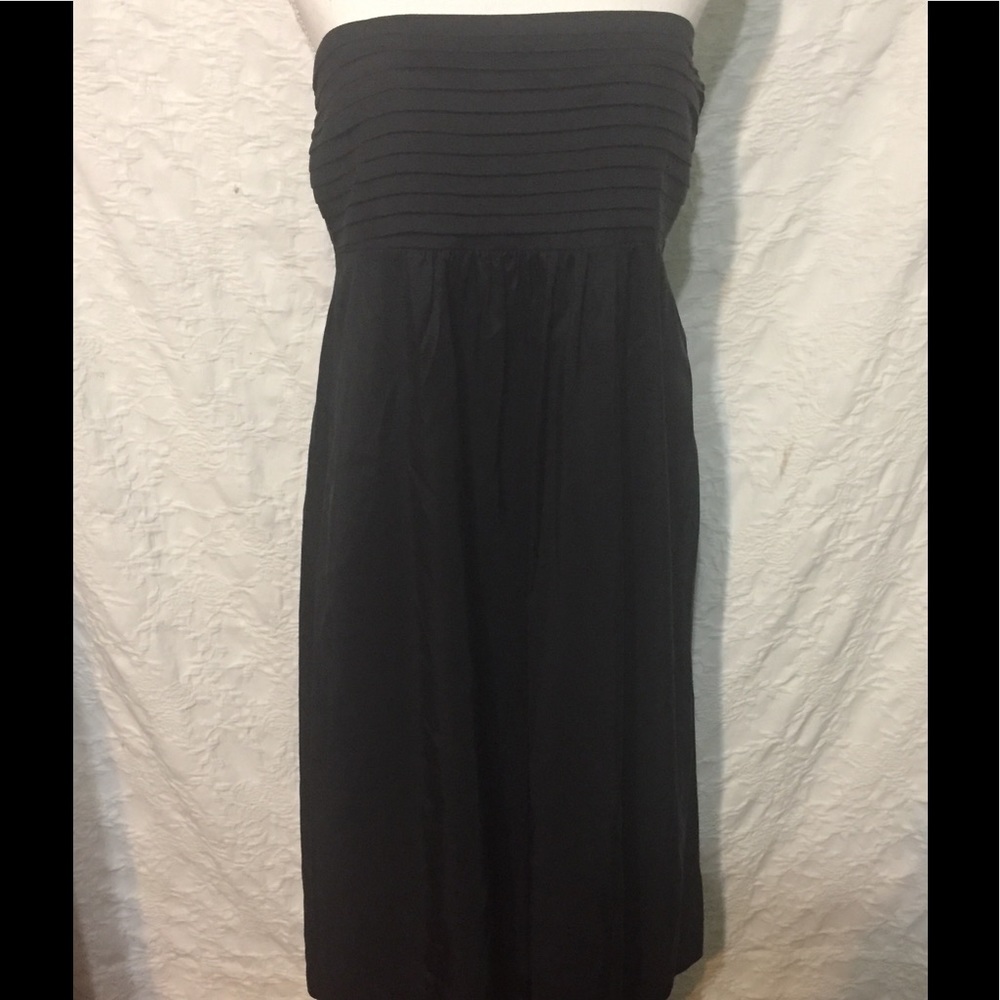 Banana Republic Black Silk Strapless Dress Size 10
