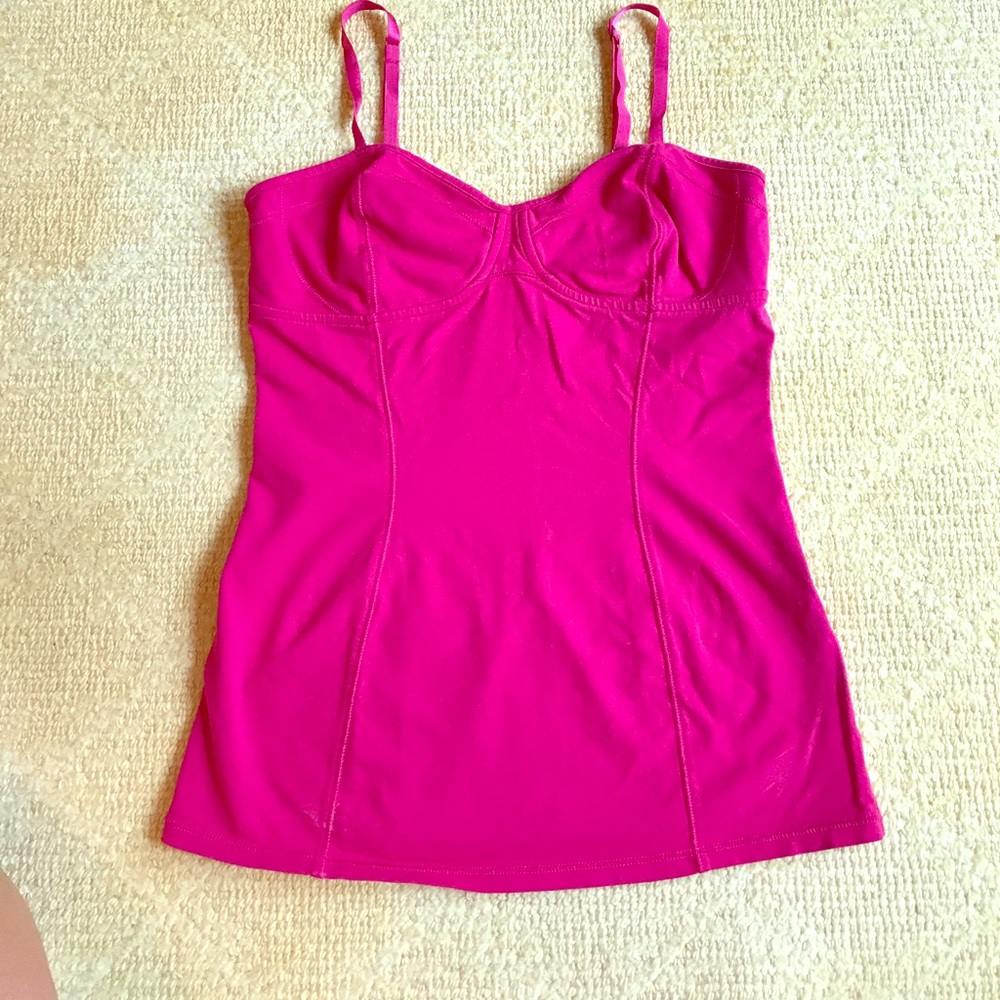 Pink corset top with adjustable straps!