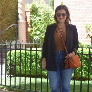 Reformation lace up bodysuit