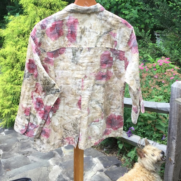 Watercolor Top with Sheer Overlay - Picture 3 of 4