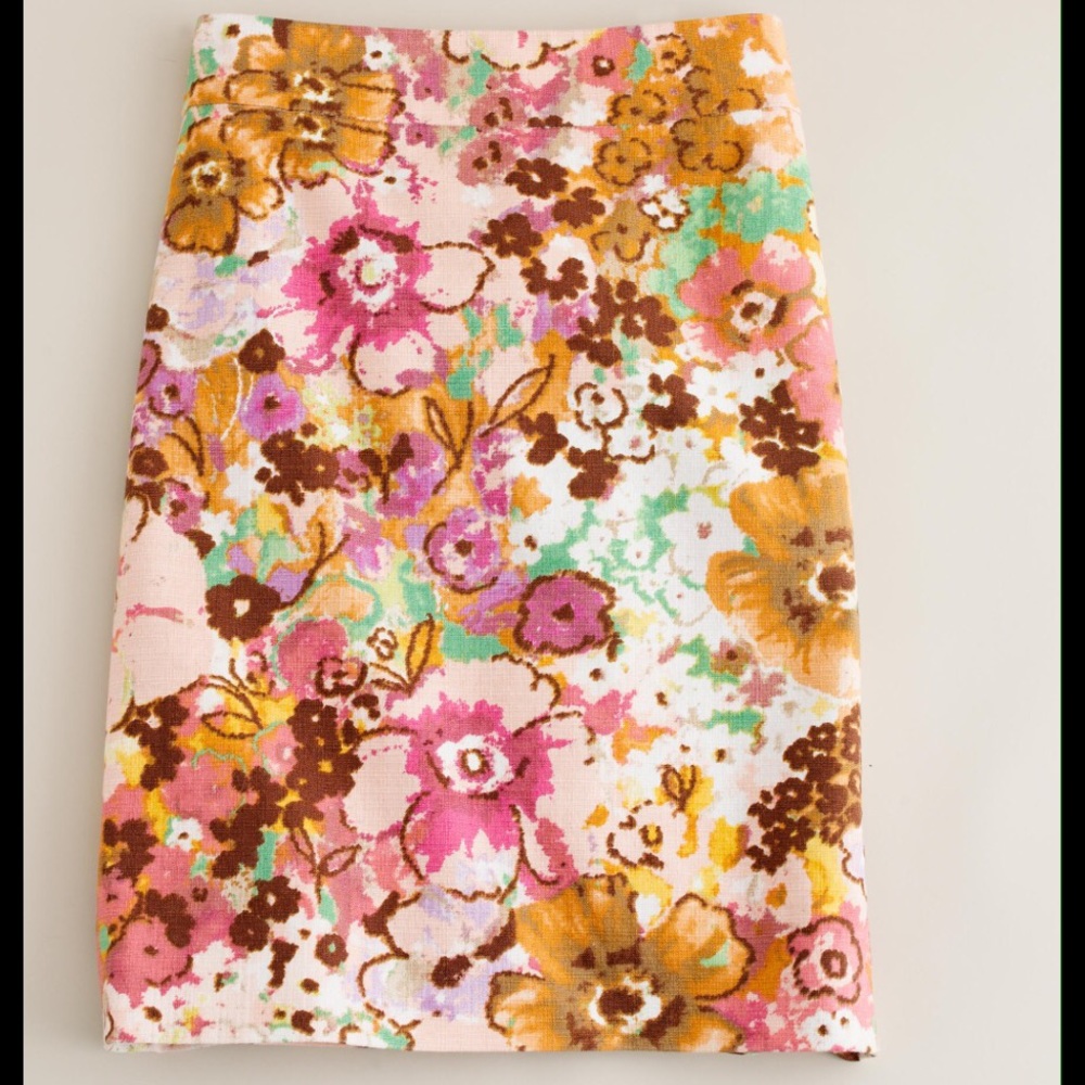 🆕 Watecolor Floral Pencil skirt💕🌸