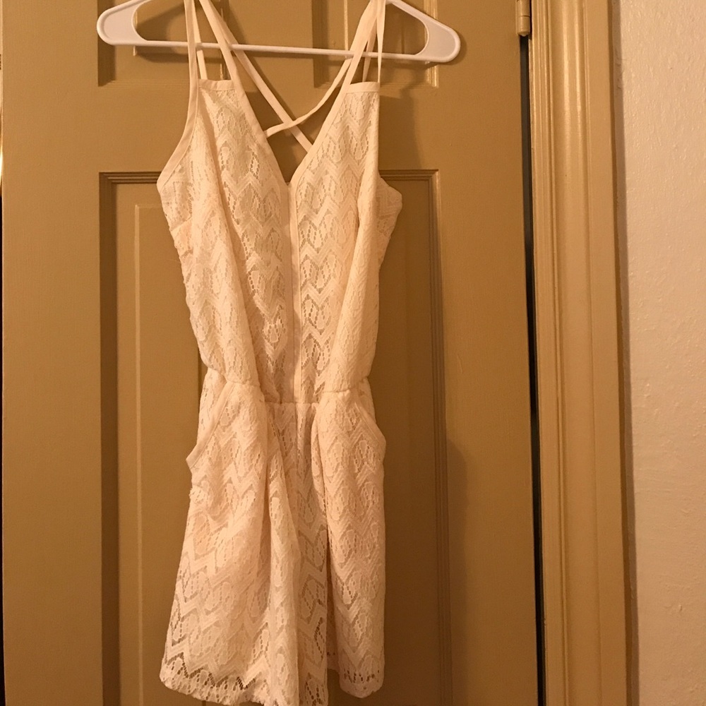 White lace romper