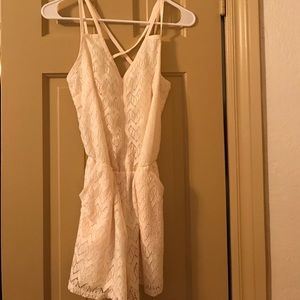 White lace romper