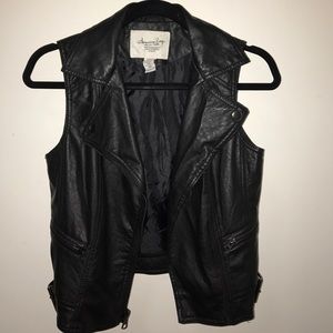 FAUX LEATHER VEST