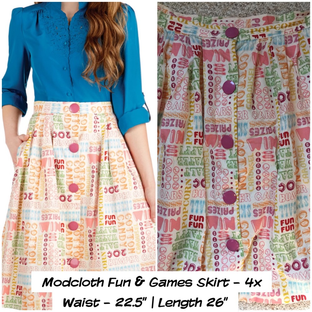 Modcloth Fun & Games Skirt