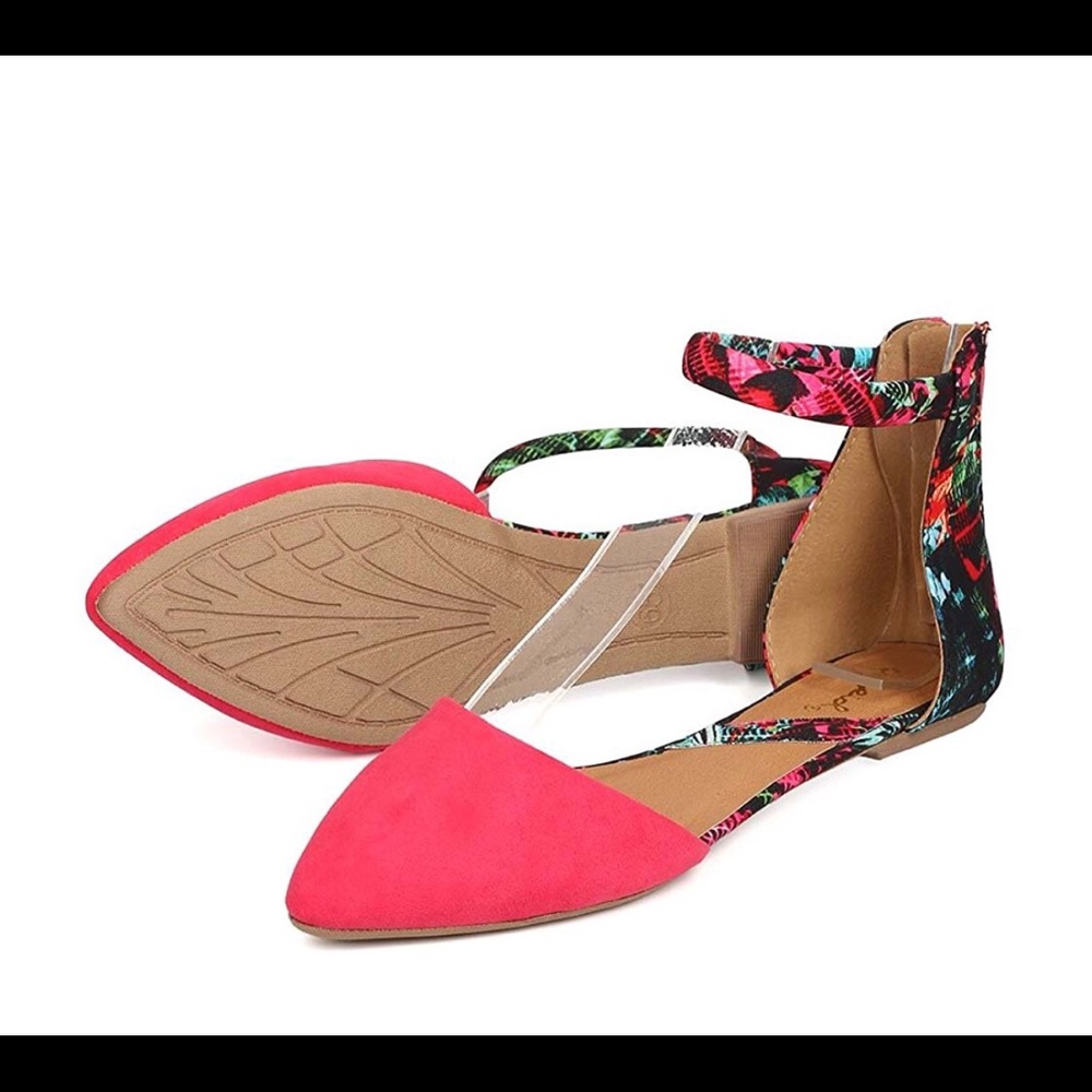 SOLD OUT D'orsay Pointy Toe Ankle Flats - Picture 6 of 8