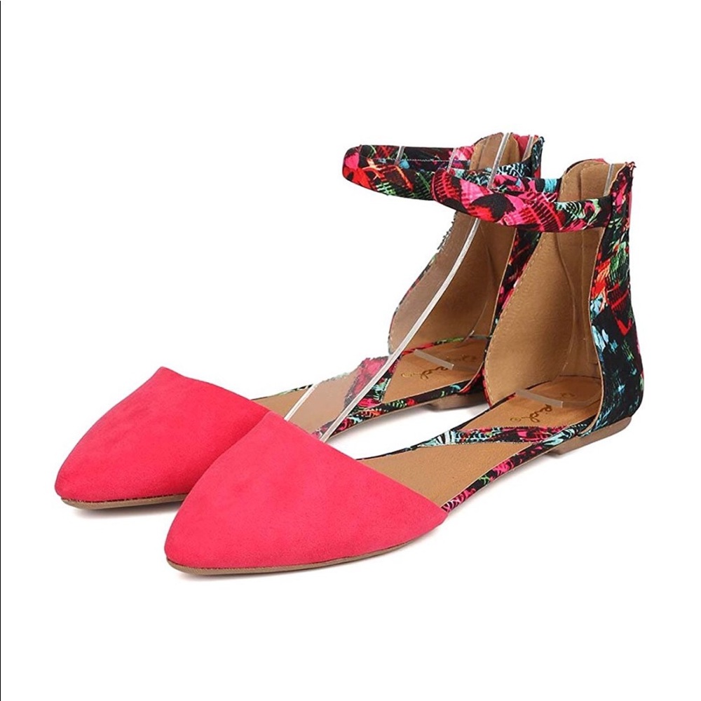 SOLD OUT D'orsay Pointy Toe Ankle Flats - Picture 7 of 8