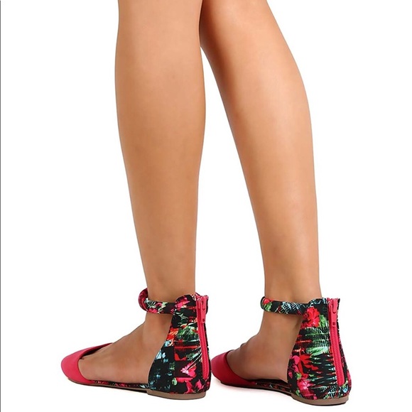 SOLD OUT D'orsay Pointy Toe Ankle Flats - Picture 8 of 8