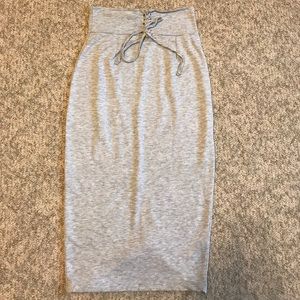 Asos Gray Midi Skirt