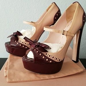 Miu Miu "Venice" bicolor spectator pumps