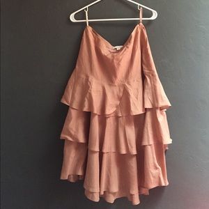 100% silk Banana Republic tiered midi skirt