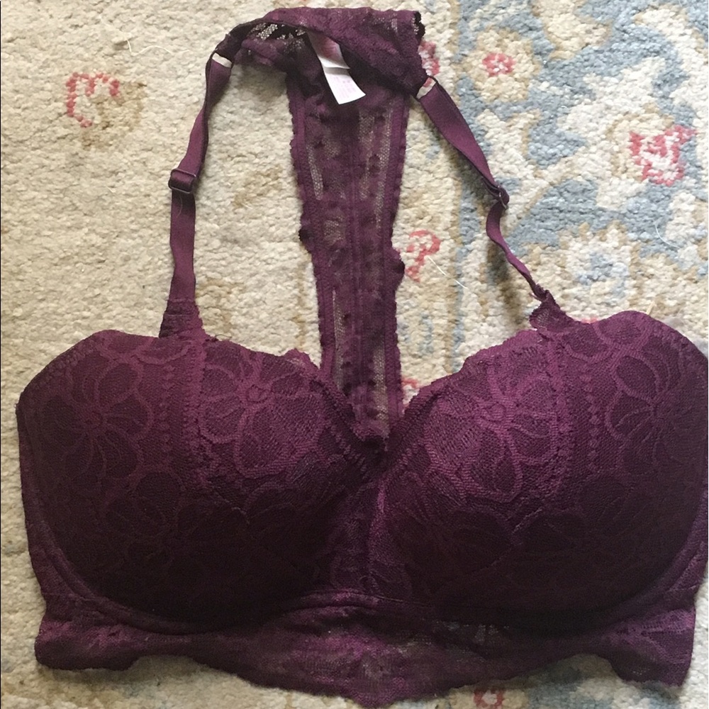 Pink Underwire Lace Bralette