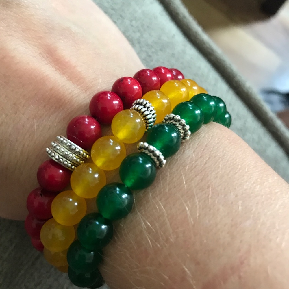 Rasta pride beaded bracelet