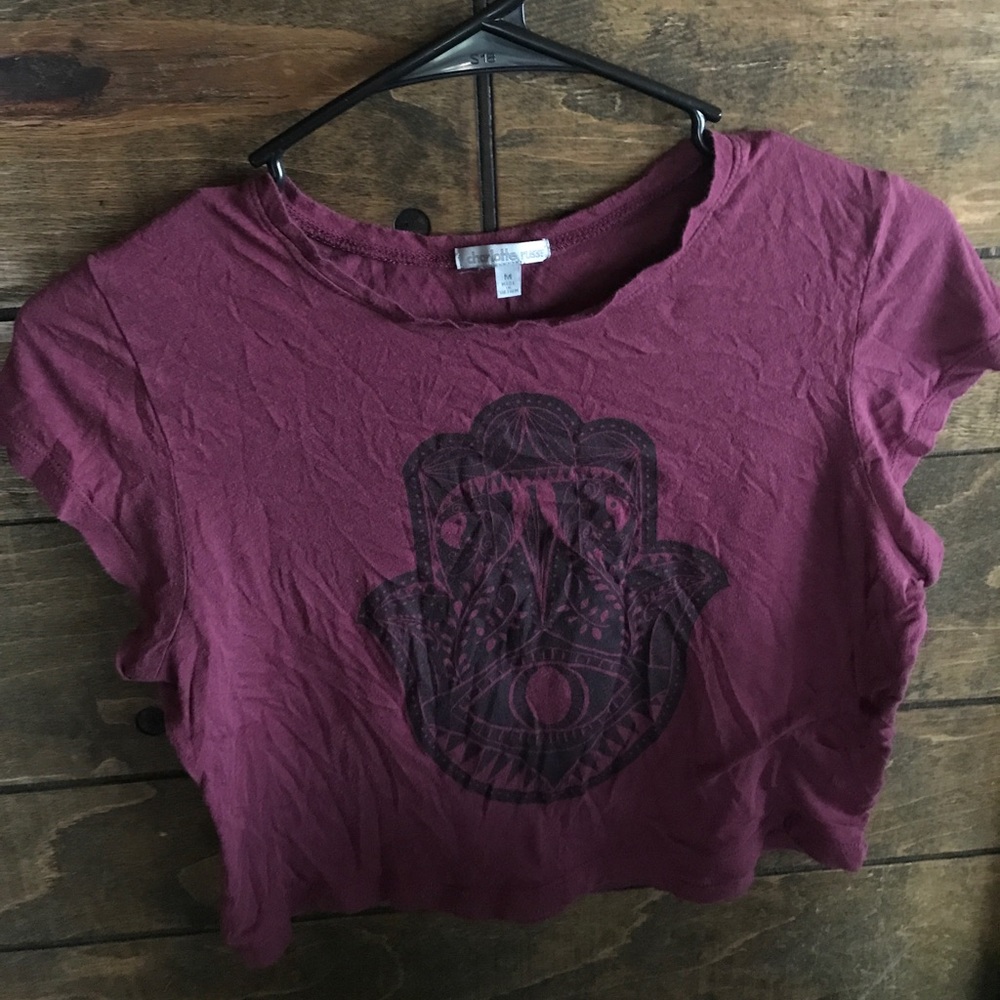 Charlotte Russe maroon crop top