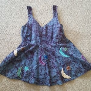 Peplum Tie Dye Hippie Tank