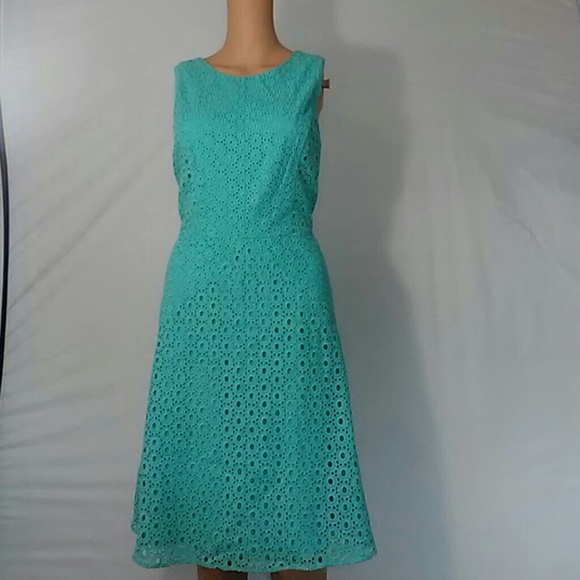 Aqua Sleeveless Dress - Picture 1 of 7
