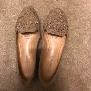 Gianni Bini tan studded loafers