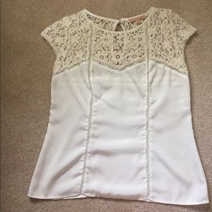 Gibson Latimer S cream lace shirt
