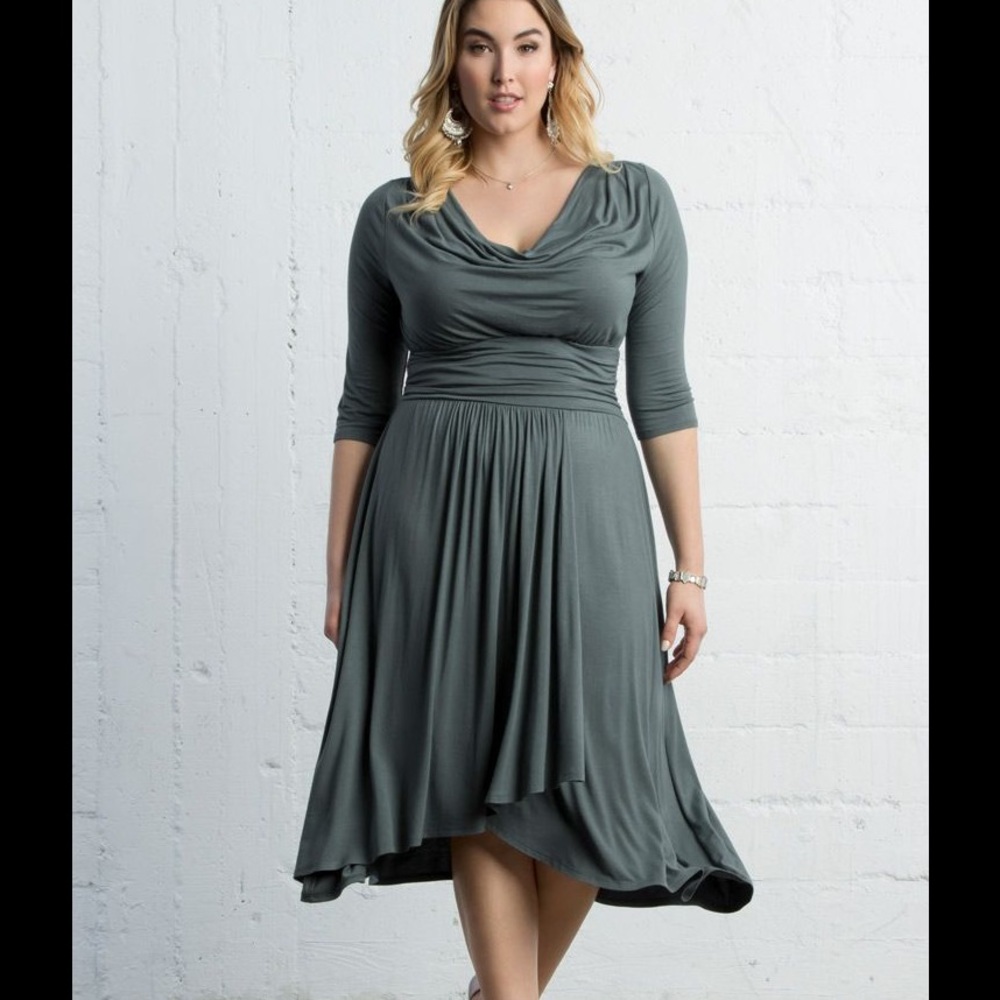 Kiyonna Draped In Class Dress