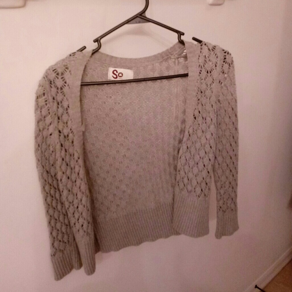 Gray cardigan
